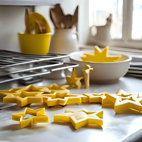 emporte-piece-noel-jaune-table-cuisine