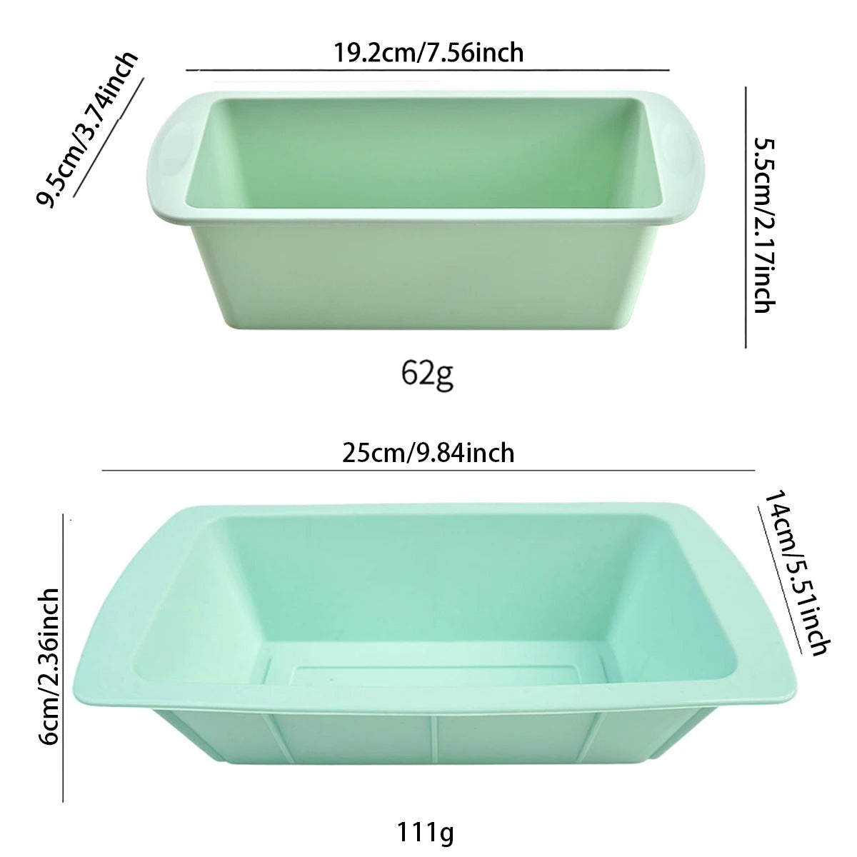 moule cake dimensions vert